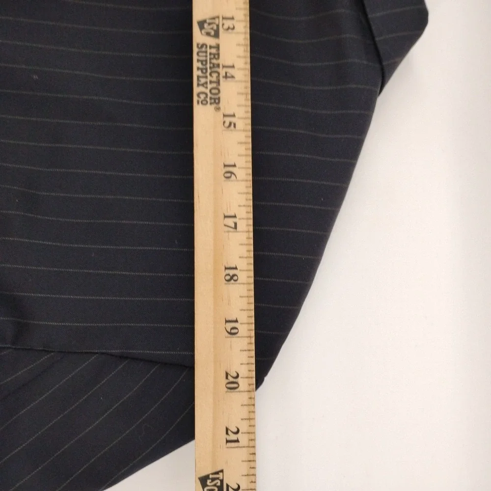 Brooks Brothers Blazer Jacket Mens 48 Navy Pinstripe Two Button made in usa